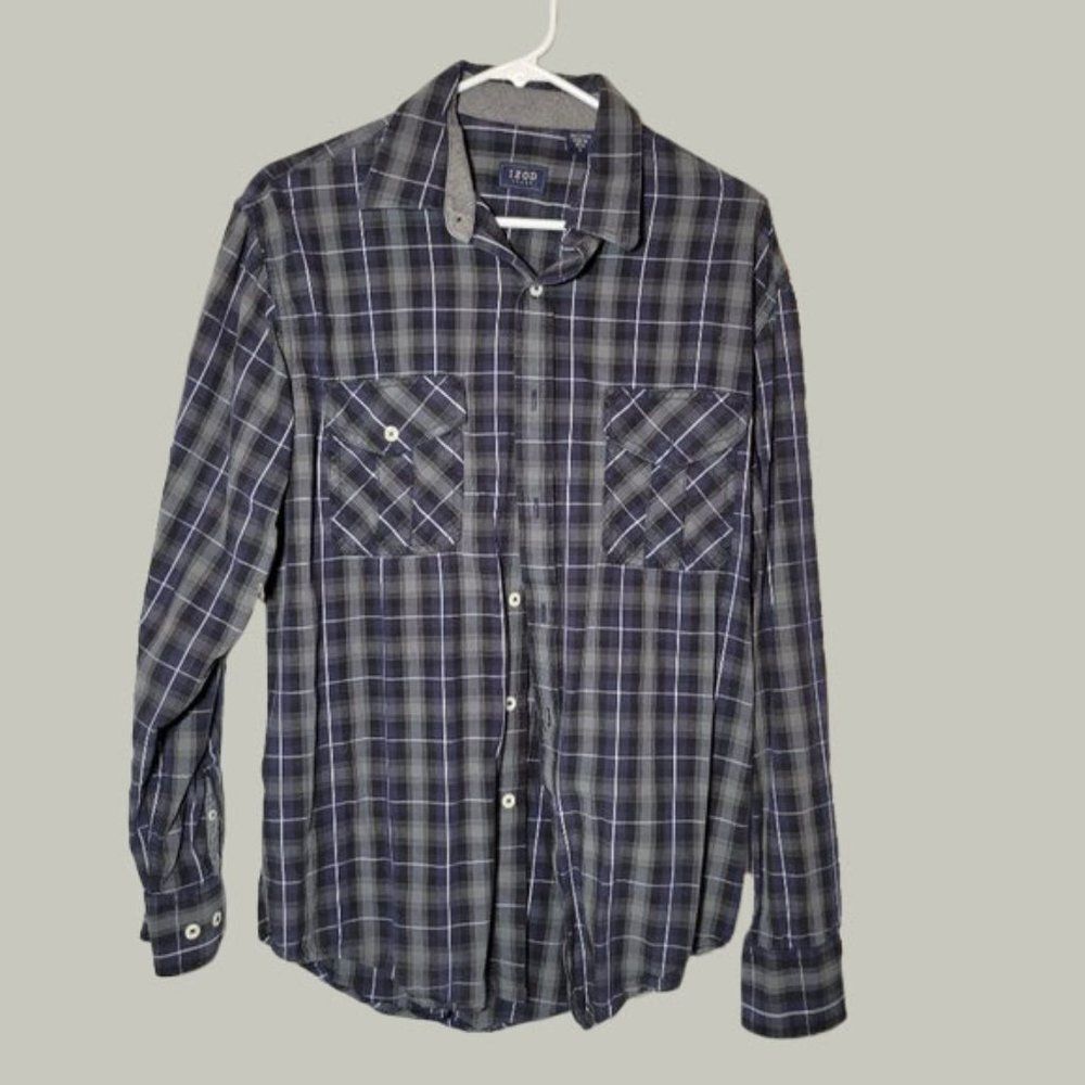 Izod Mens Button Down Shirt Size M